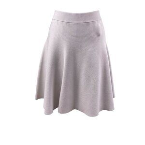Rebecca Taylor Womens Beige Ribbed Knit Flared Skirt Sz S